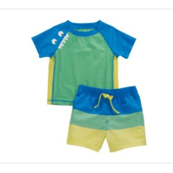 First Impressions Baby Boys Rash Guard and Swim Trunks, Choose Sz/Color - Picture 4 of 4